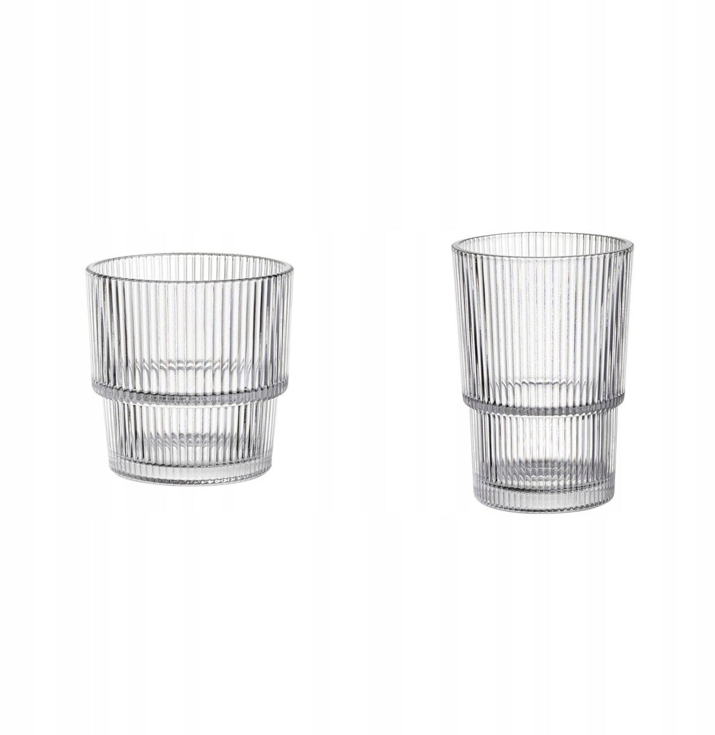 Florina Baltico Glazen Set 330ml & 420ml - Geribbeld