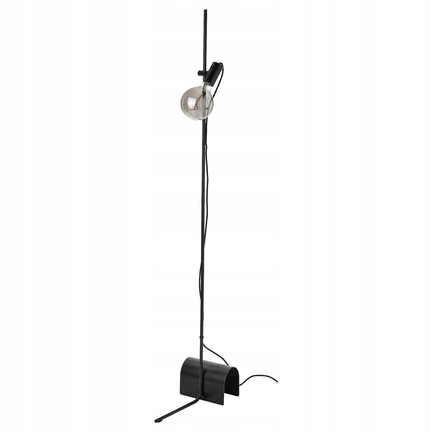 HÅRSLINGA MOLNART vloerlamp - Zwart met grijze glazen bol