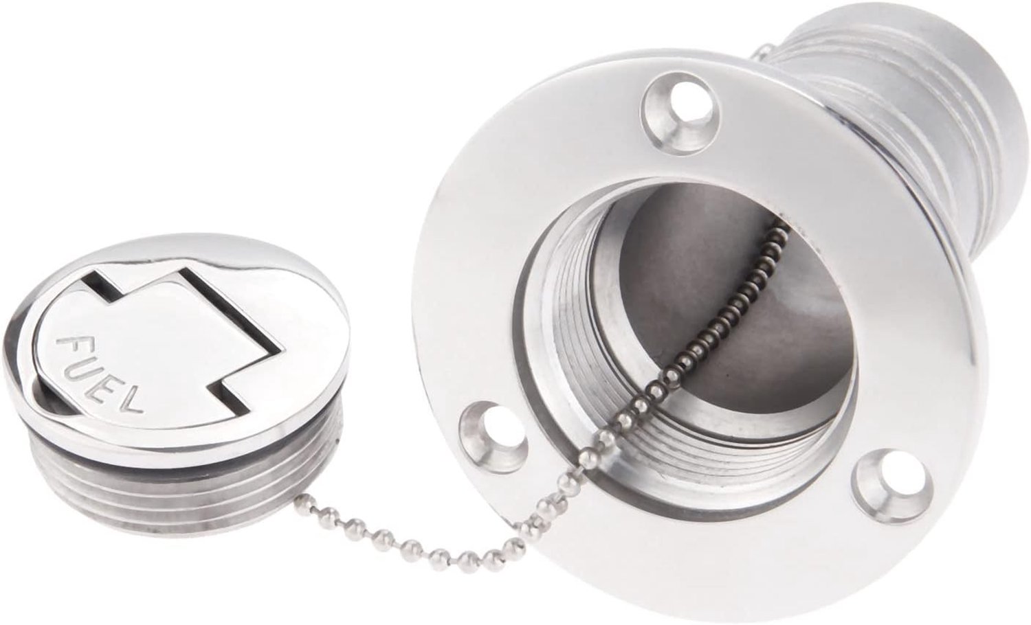 1,5" Sleutelloze Brandstoftankdop voor Boot - Roestvrij Stalen Vulling, Geschikt voor Marinegebruik, Duurzaam en Weerbestendig