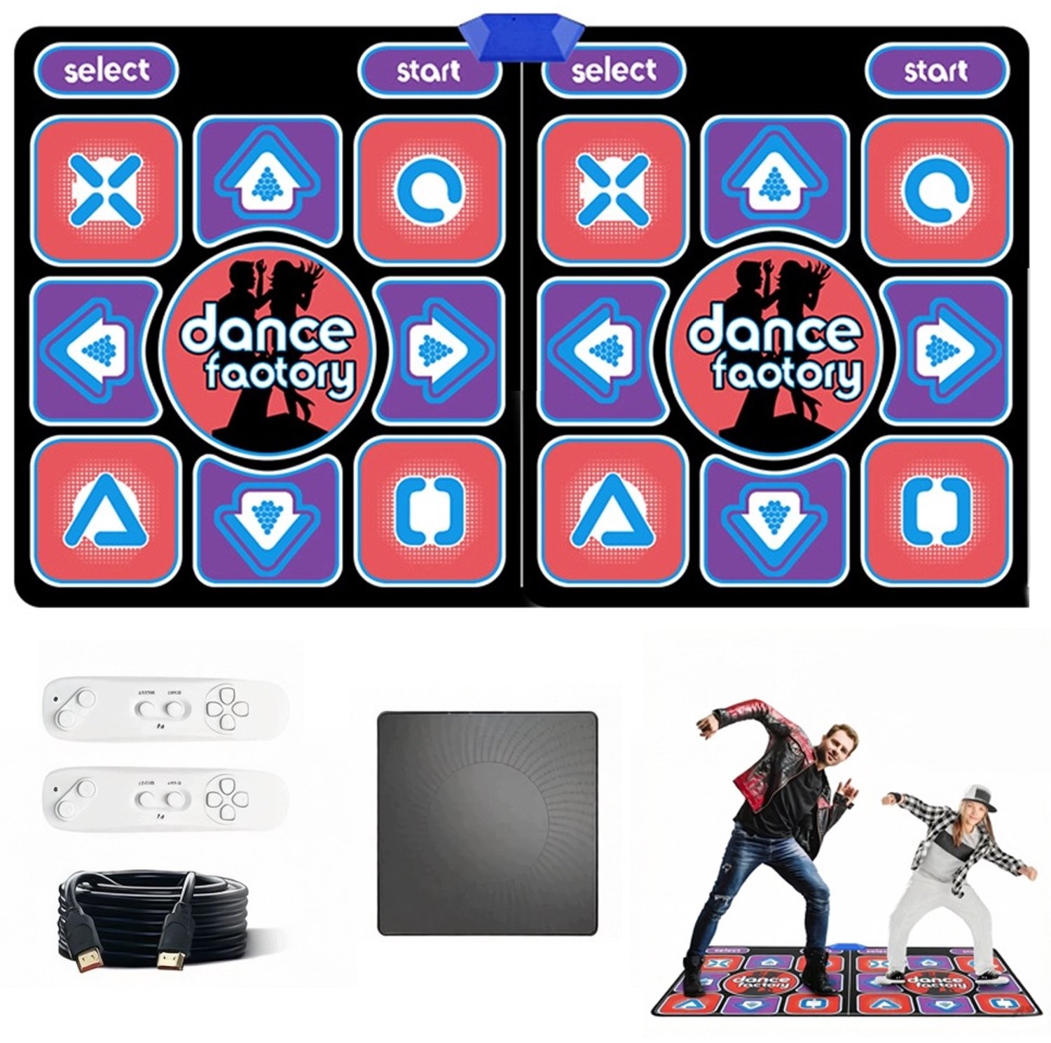 Dansmat met Muziek en 200 Spelletjes, HDMI Plug & Play