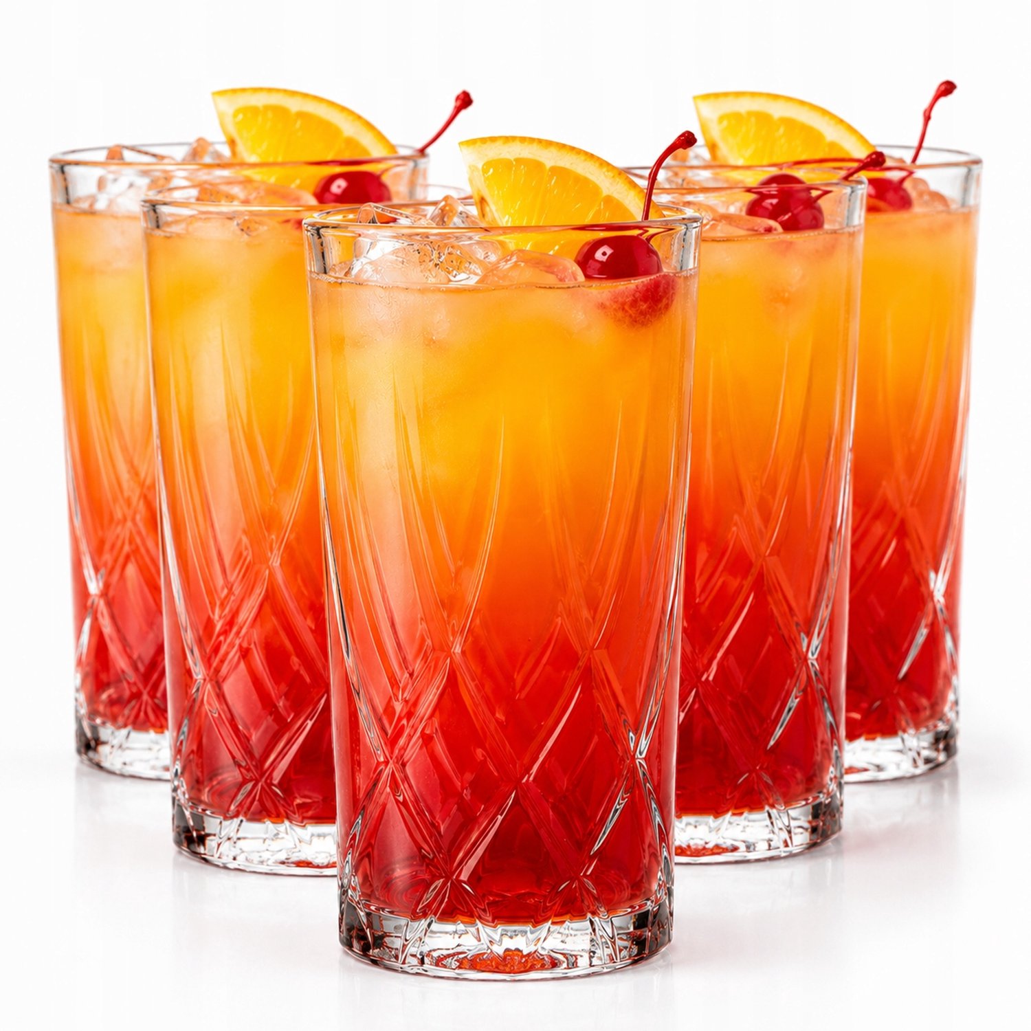 Set van 6 Luxe Twist Glazen 370ml - Stijlvol en Functioneel
