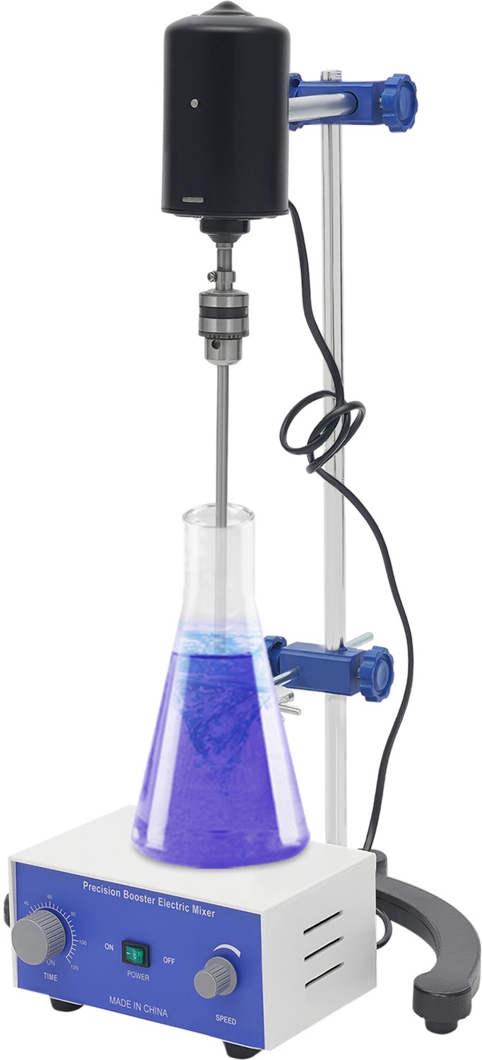 Laboratorium Roermixer 200 W Blauw - Variabele Snelheid 200-2600 RPM - ABS En IJzer - Voor Wetenschappelijk Onderzoek