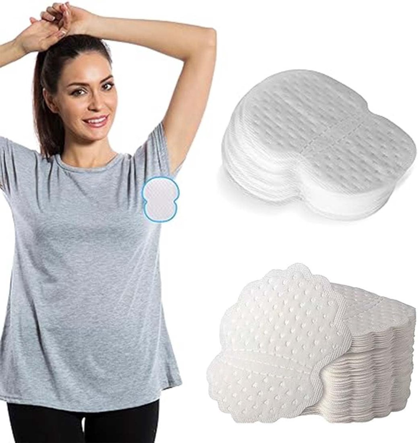 60 Stuks Onderarm Pads voor Zweetbescherming - Wegwerp Zweetabsorberende Kussens voor Dames en Heren, Perfecte Pasvorm en Onzichtbaar tegen Zweet