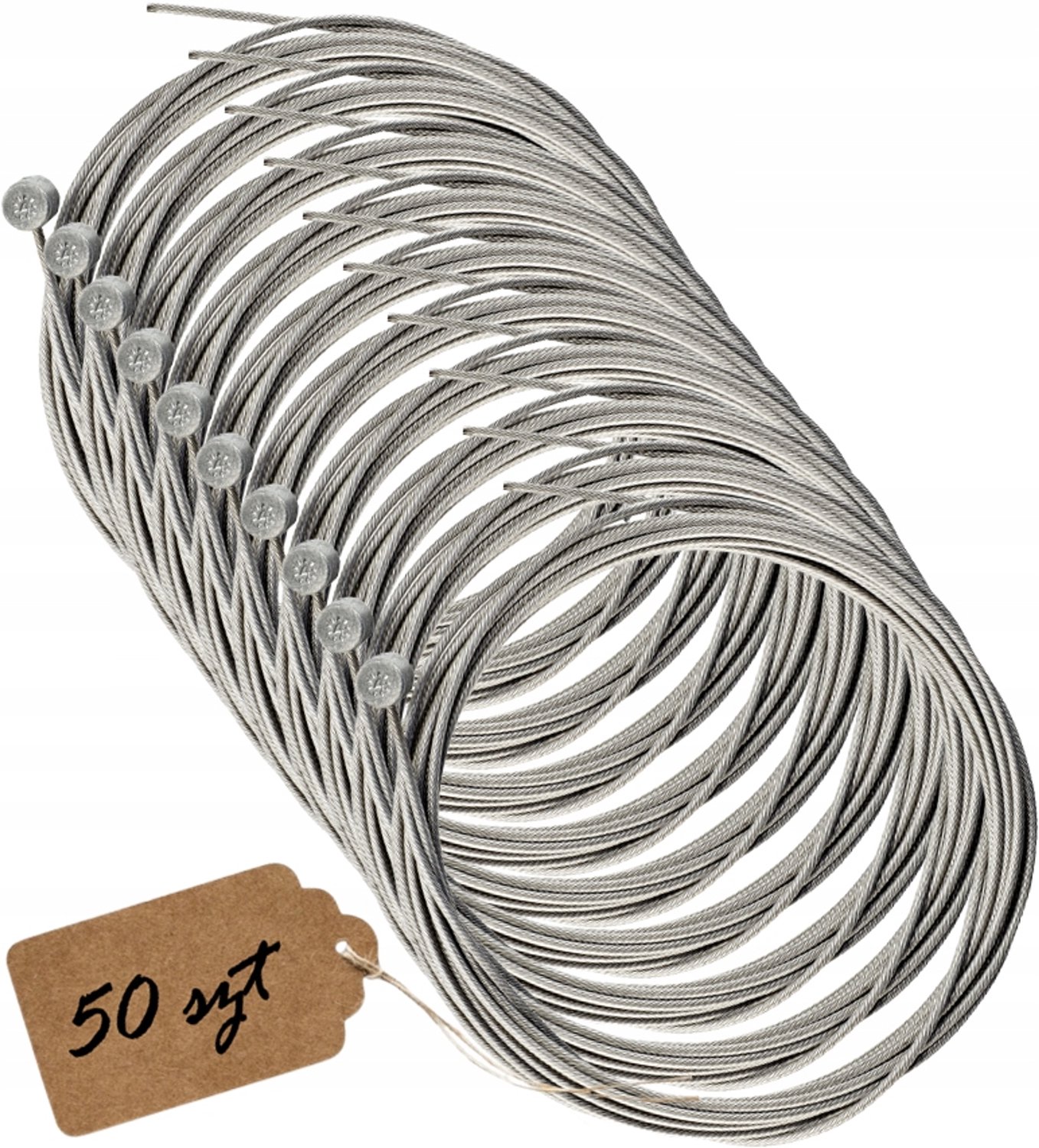 Saccon Gegalvaniseerde Remkabels Fiets - Set van 50 Stuks