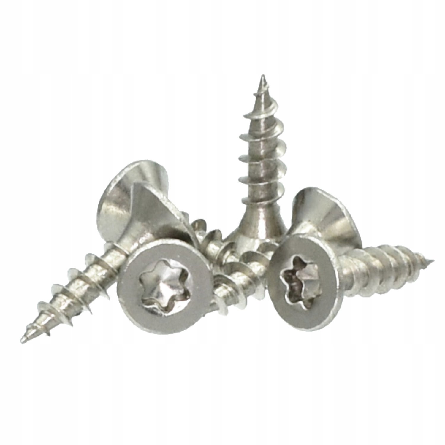 Merkloze RVS houtschroeven, 4.5x25mm, Torx, 100 stuks