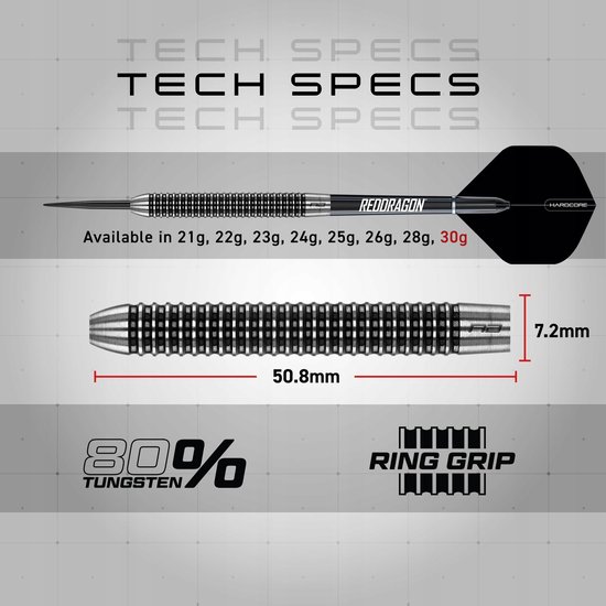 Red Dragon Pegasus Wolfram Darts 23gr - Precisie en Controle van Red Dragon — afbeelding 2