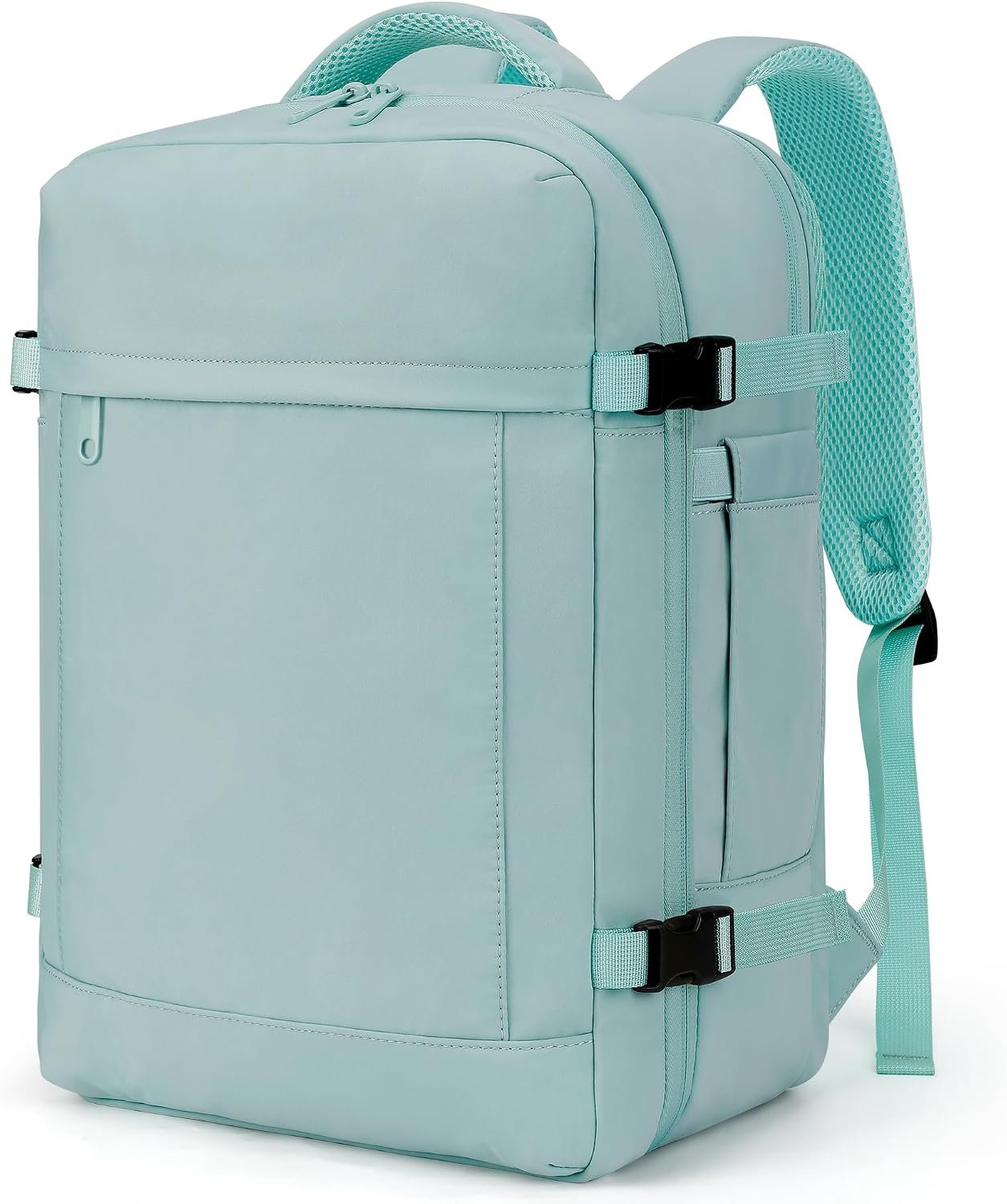 Handbagage rugzak - Uitbreidbare reisbagage - Cabintas voor weekendtrips - Koffermodel met binnenvakken - Verborgen verstelbare schouderbanden - Gevoerde handgrepen - Borstband en bagageriem - Groen - 40 x 30 x 20 cm