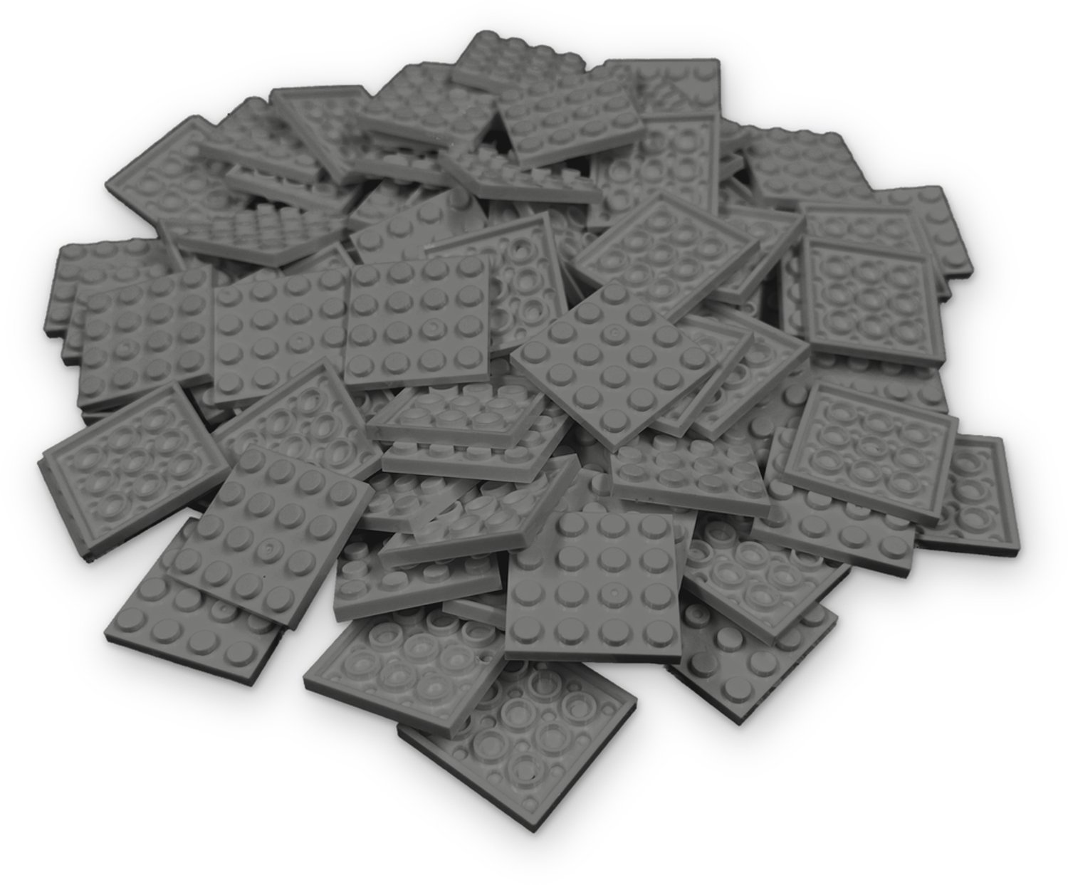 50 Bouwstenen 4x4 plate | Lichtgrijs | Compatibel met Lego Classic | Keuze uit vele kleuren | SmallBricks