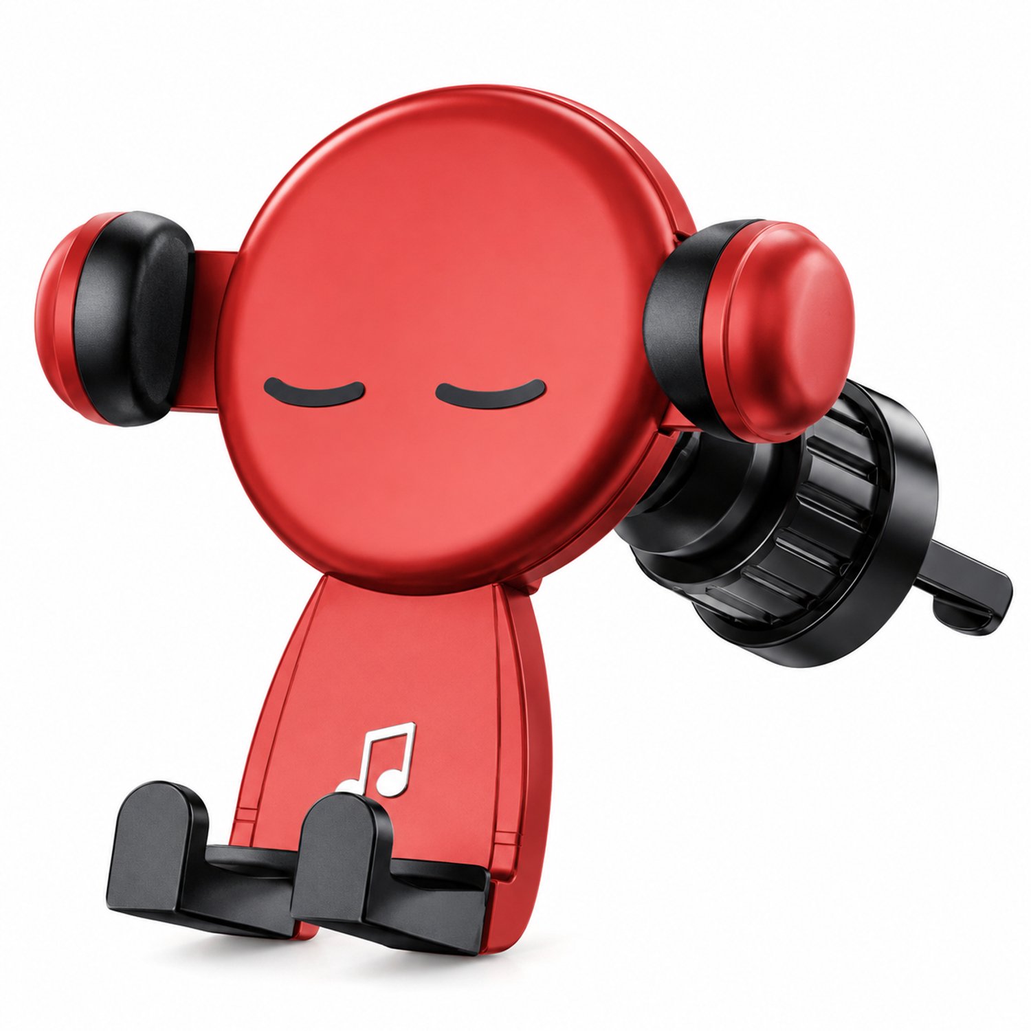 Telefoonhouders auto: rode cartoon-telefoonhouder voor montage aan een ventilatierooster