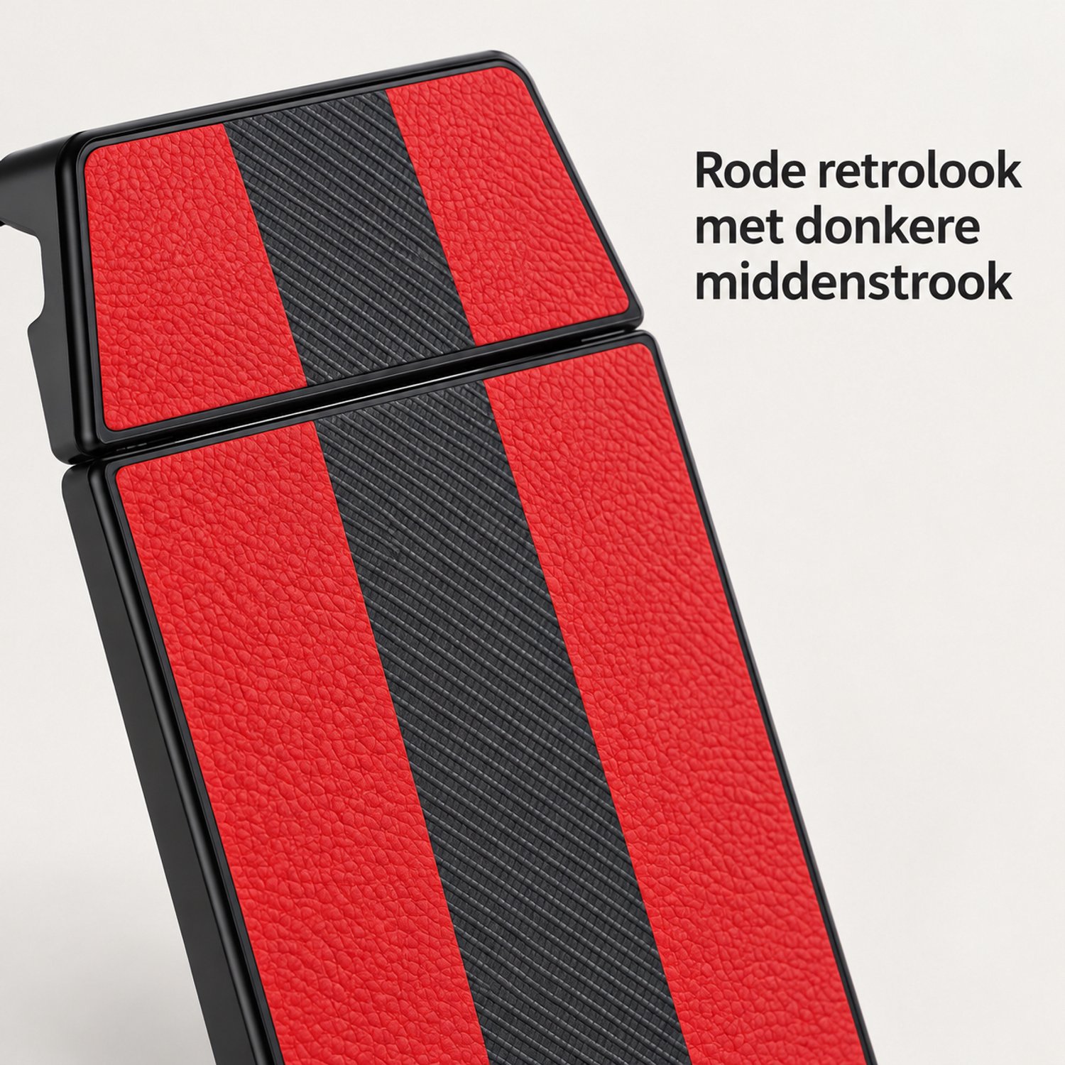 Telefoonhouders auto HS290, telefoon- en tablethouder in rode retrolook met voet