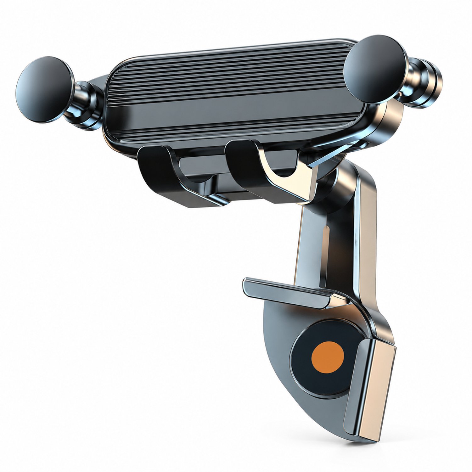 Telefoonhouders auto: verstelbare telefoonhouder voor dashboard- of middendisplay, zwart