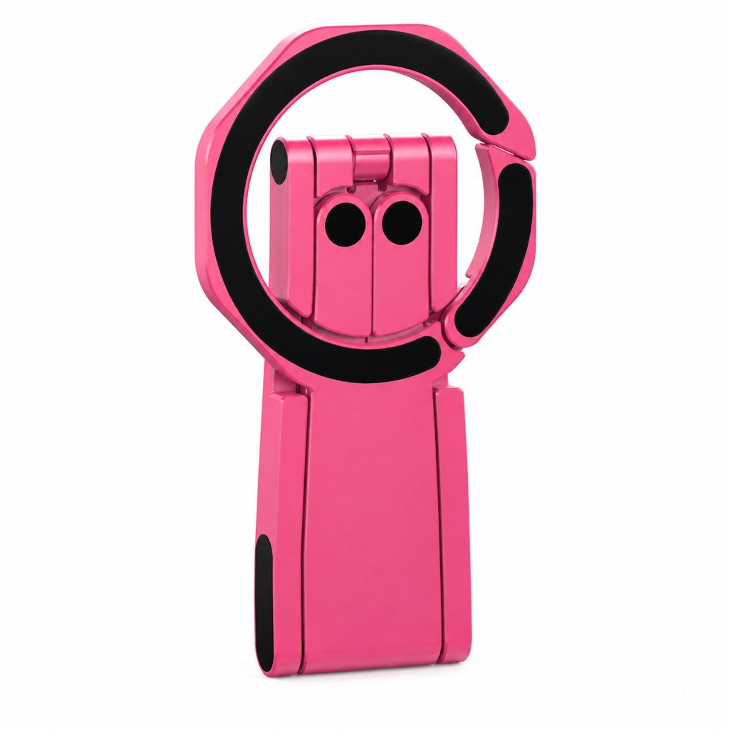 Roze telefoonhouder met dubbelzijdige magneetbevestiging en driepoot, voor buiten, video's kijken, filmen en livestreamen