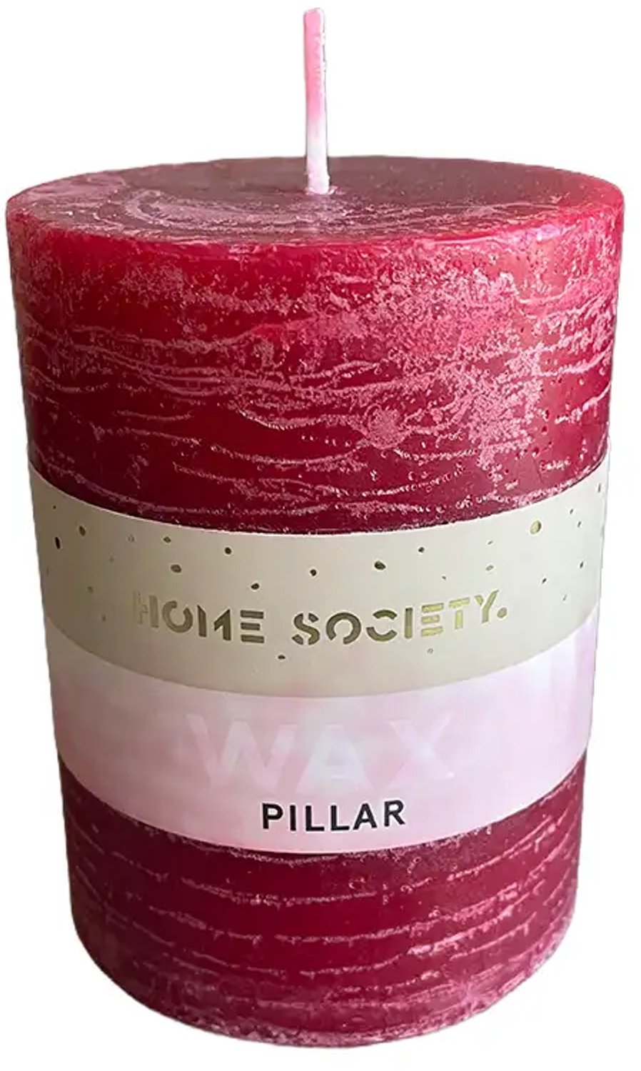 Home Society Rode Ronde Stompkaars van Wax – Diameter 7,5 x 10 cm rood