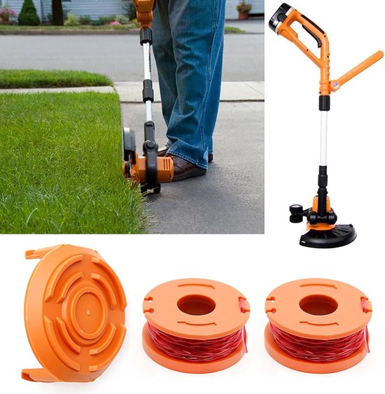 Trimmerdraad 3m/10ft 0.06inch Autofeed Vervangende Spoel voor Weed Eater, 6 Coils en 2 Caps, Geschikt voor Tuinonderhoud en Grasmaaien — afbeelding 4