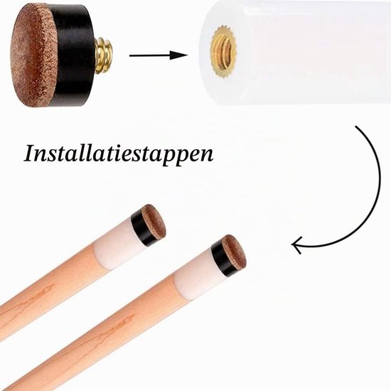 Biljartkeu-punten, keu-punten, biljartkeu-punten, reserve schroefpunten, harde biljartkeu pool tips, keu pomerans vervangende punten voor pool keus bruine punten set biljart accessoires. — afbeelding 4
