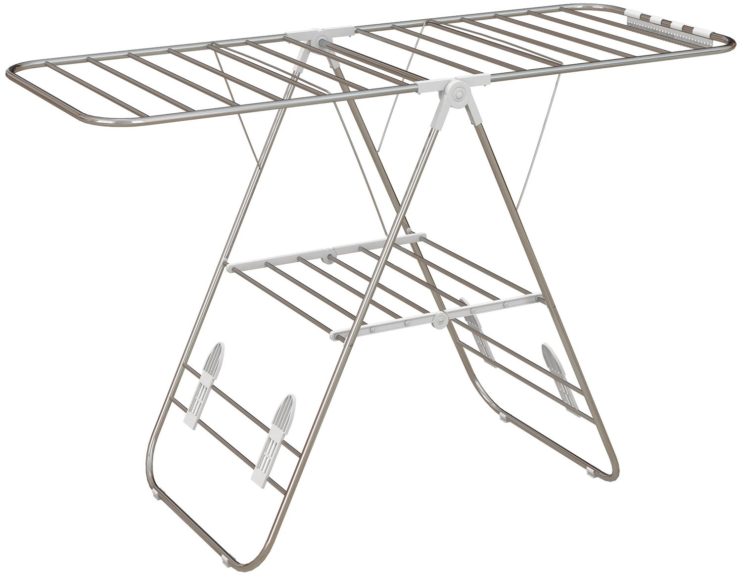 Bresht Droogrek - Wasrek - Wasdroger - Opvouwbaar - Verstelbare vleugels - Schoenenhouders - 4 Antislipvoetjes - 148 x 60 x 98 cm
