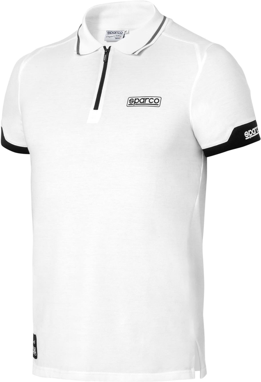 Sparco Zip Poloshirt - Wit - Maat 3XL