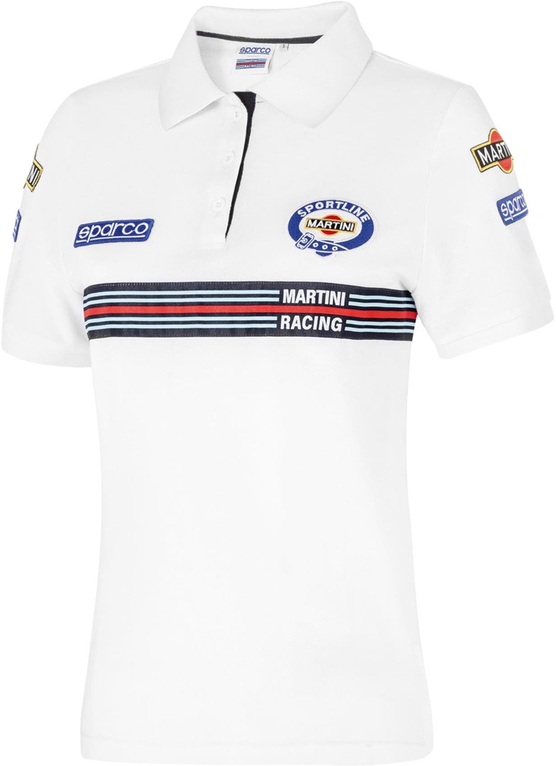 Sparco Replica Martini Racing Dames Poloshirt - Wit - Maat L