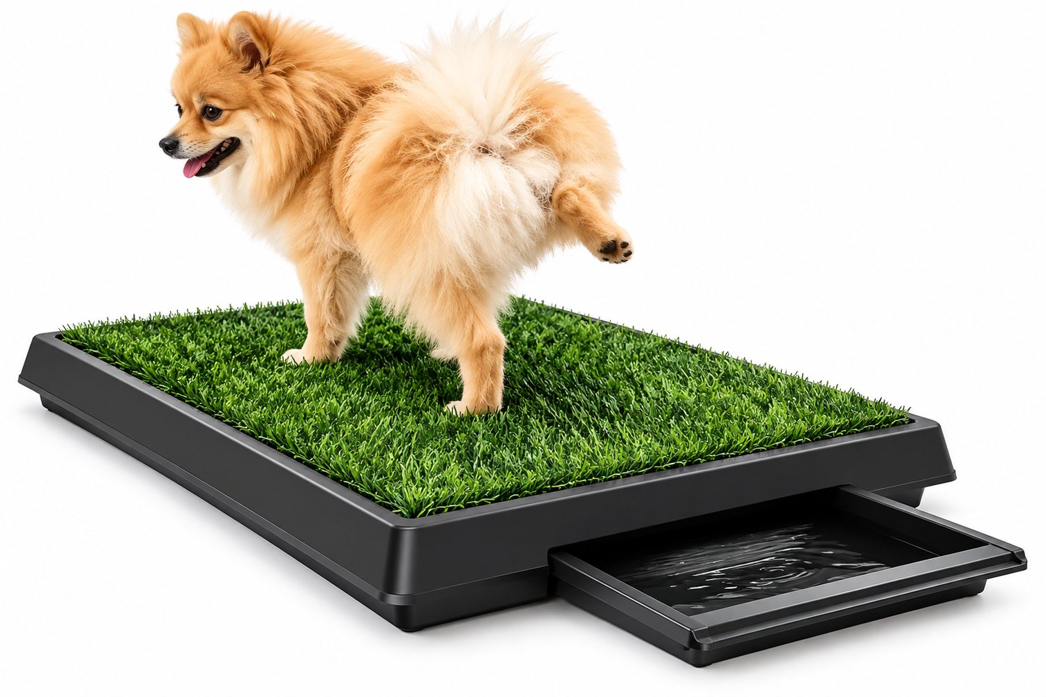 VILIMA - Hondentoilet Kunstgras - Hondentoilet - Plasmatje - 63x51 cm - Puppytraining - Waterdicht - Wasbaar - Herbruikbaar