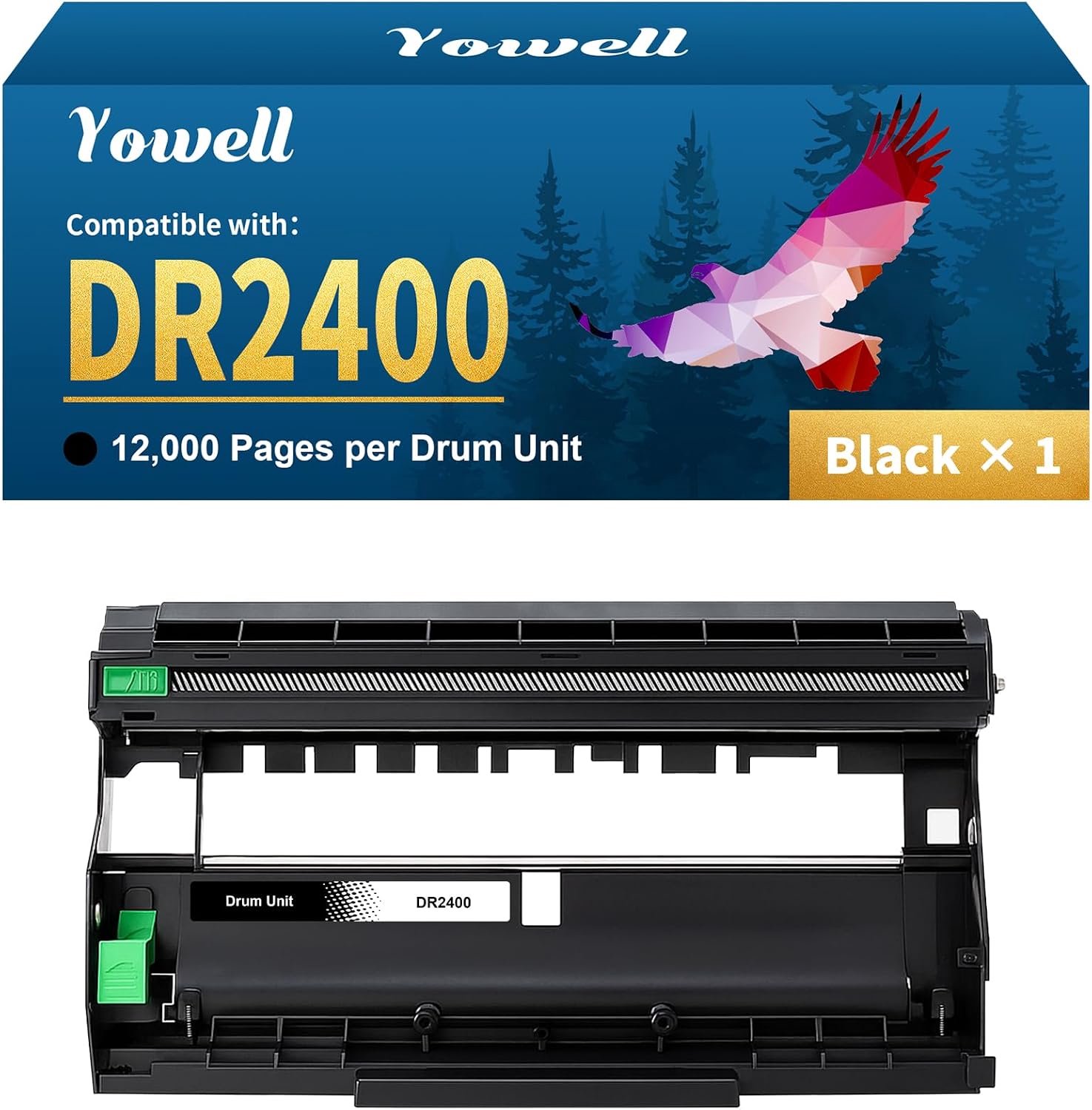 Trommeleenheid DR2400 - Compatibel met Brother DR2400 - Alleen trommel - Voor hoogwaardige afdrukken - Vemera