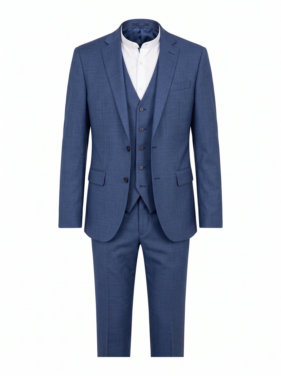 3-delig Pak Light Navy Sharkskin - Mister Steven - De Heerenkamer Utrecht