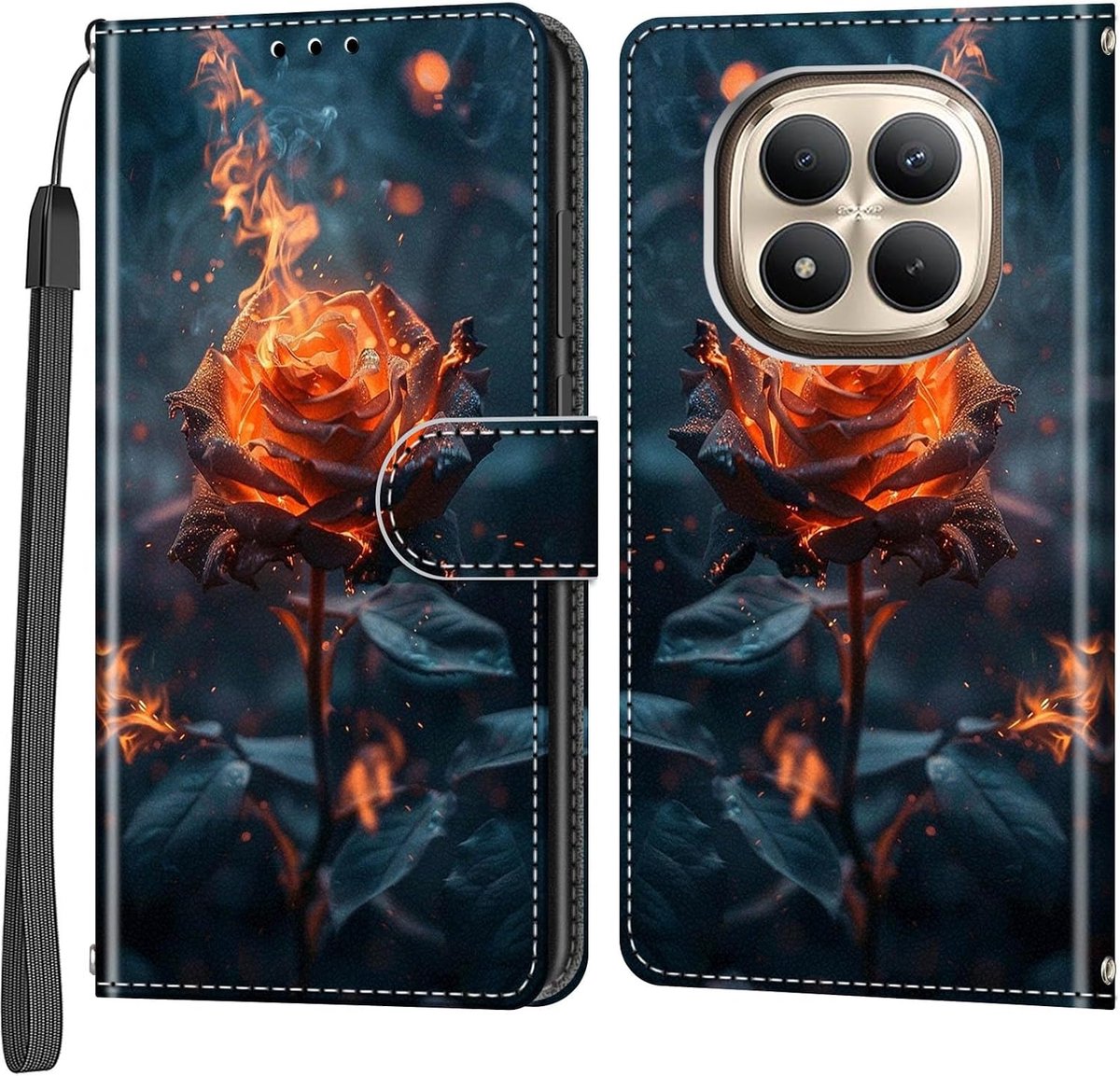 Portemonnee Telefoonhoes voor Redmi Note 15 Pro Plus 5G Vuur