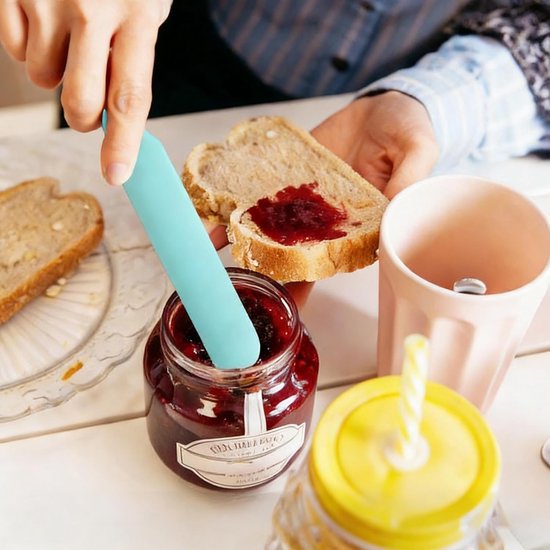 5 stuks deegschrapers, doe-het-zelf spatel van siliconen, deegschraper, smal, voor crèmes, taartdecoratie en keuken, veelzijdige schraper en roerlepel — afbeelding 5
