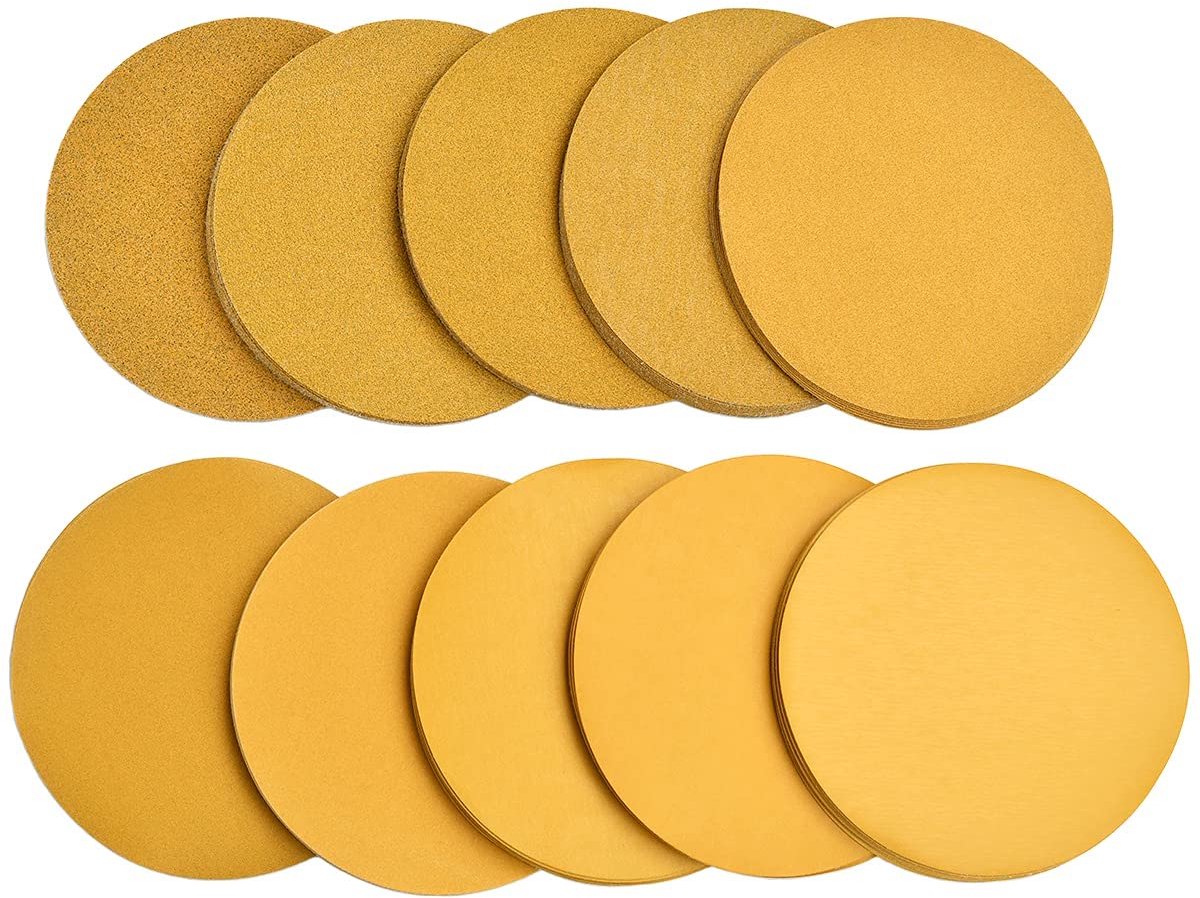 100 stuks, 150 mm, klittenbandset, rond, voor excentrische schuurmachines, 40/60/80/100/120/150/180/240/320/400, korrel, ø 150 mm, schuurschijvenset voor hout, spaanplaat