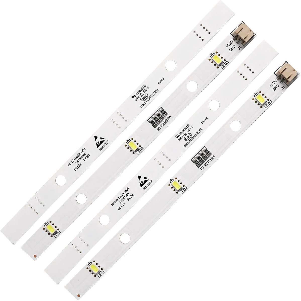 Ledstrips voor koelkast, compatibel met MDDZ-162A A04, 4 stuks
