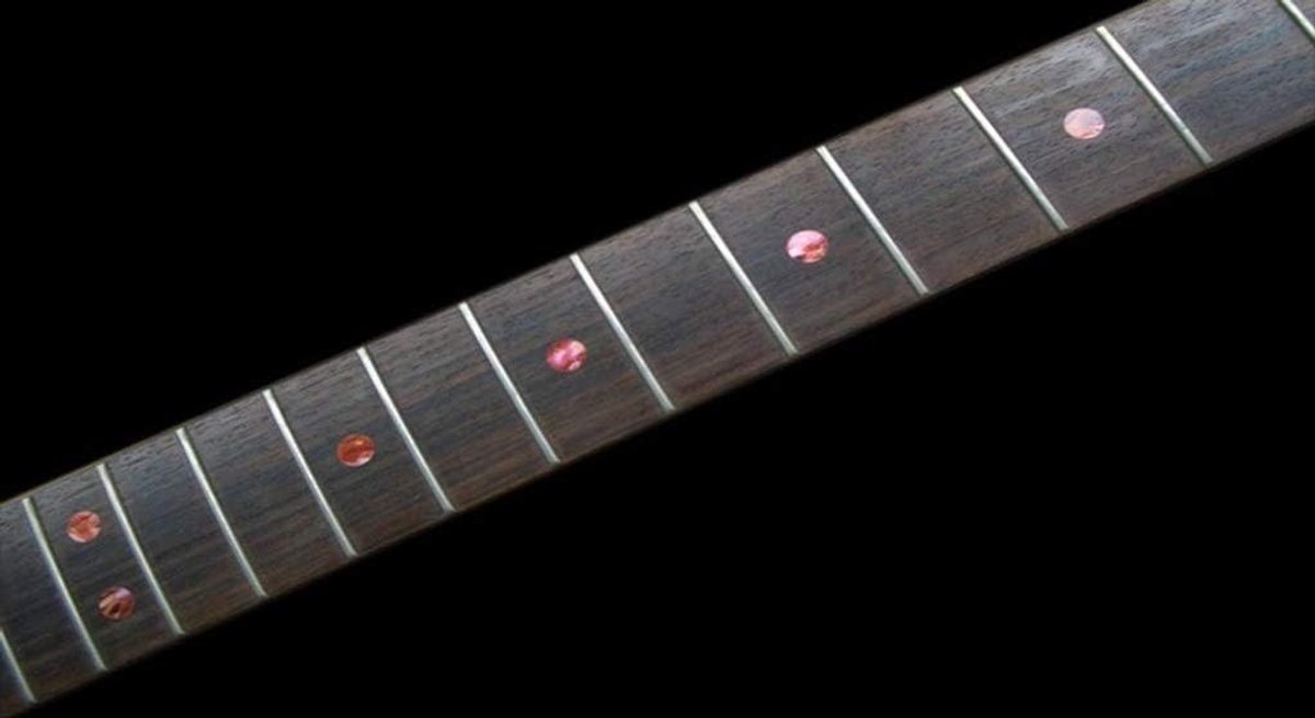 Puntos Abalone Fret Markers Inlay Sticker Gitaar & Bass stempijp (rood)