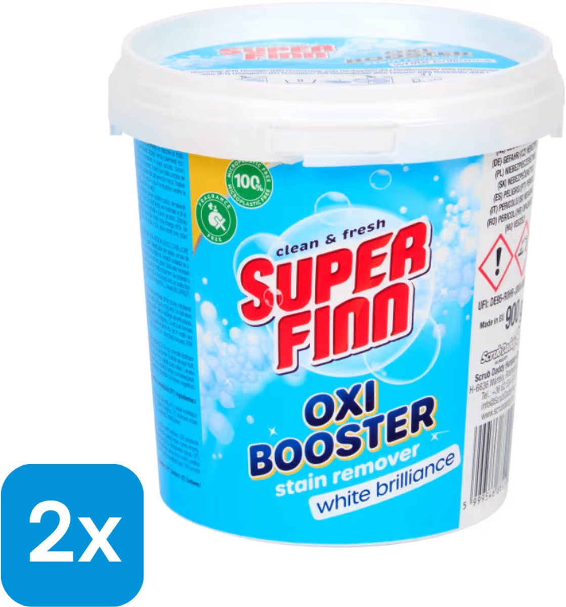 2x 900 gram Superfinn vlekverwijderaar White