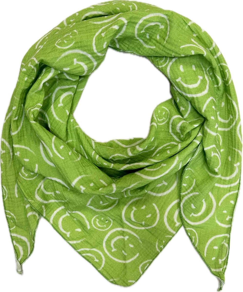 driehoekige gebreide sjaal smiley lente sjaal 100% katoen Made in Italy Fashion doek driehoekige sjaal smile stola herfst lente doek