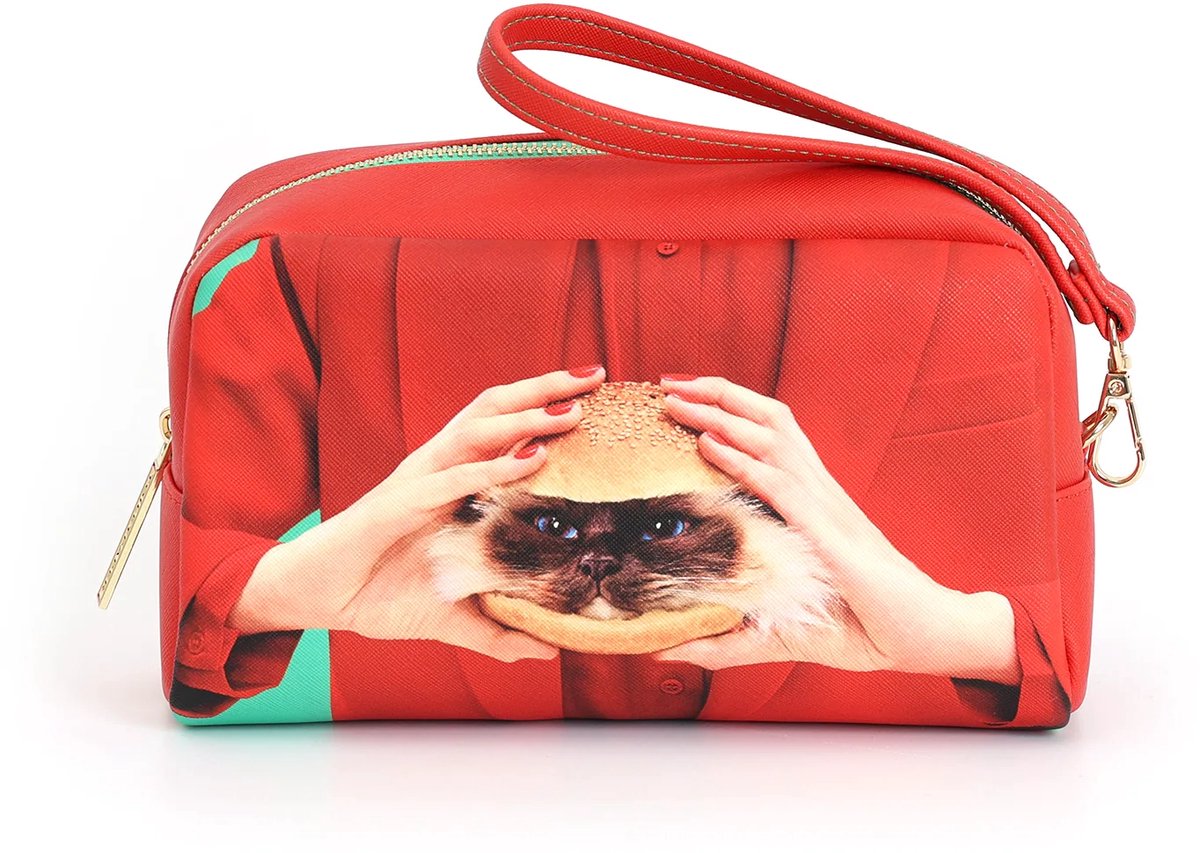 Seletti - Toilettas - Make-up Tas - Beauty Case Pets - Cat-liscious