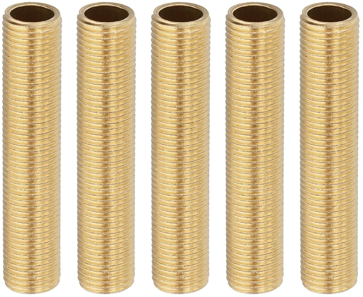 Fine Messing Buis voor Lampen, 5 Stuks, 50 mm Adapter, Holle Buis, Coupler, Connector, DIY Reparatie Accessoires voor Verlichting en Lampen