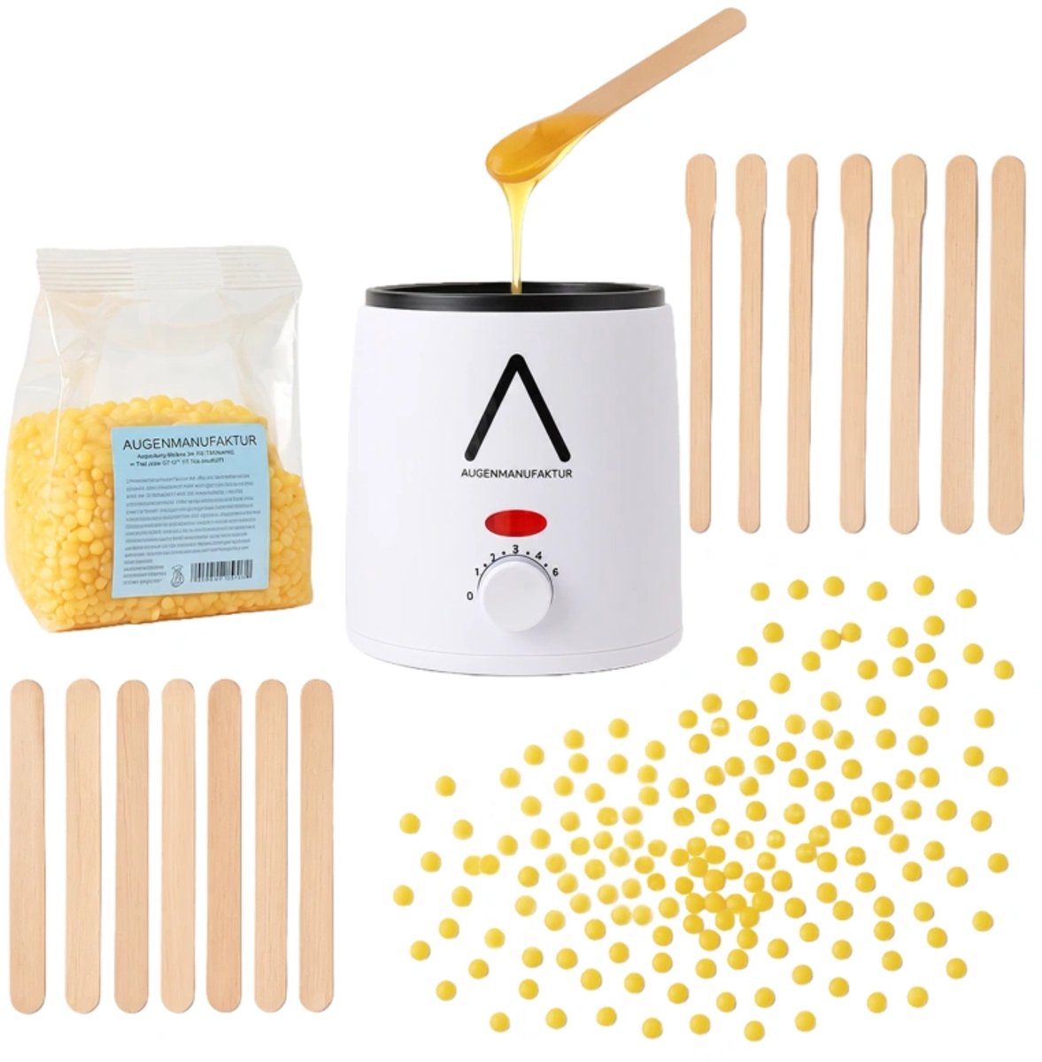 Augenmanufaktur Waxing Pro Kit / Professionele waxset voor ontharing van het gezicht