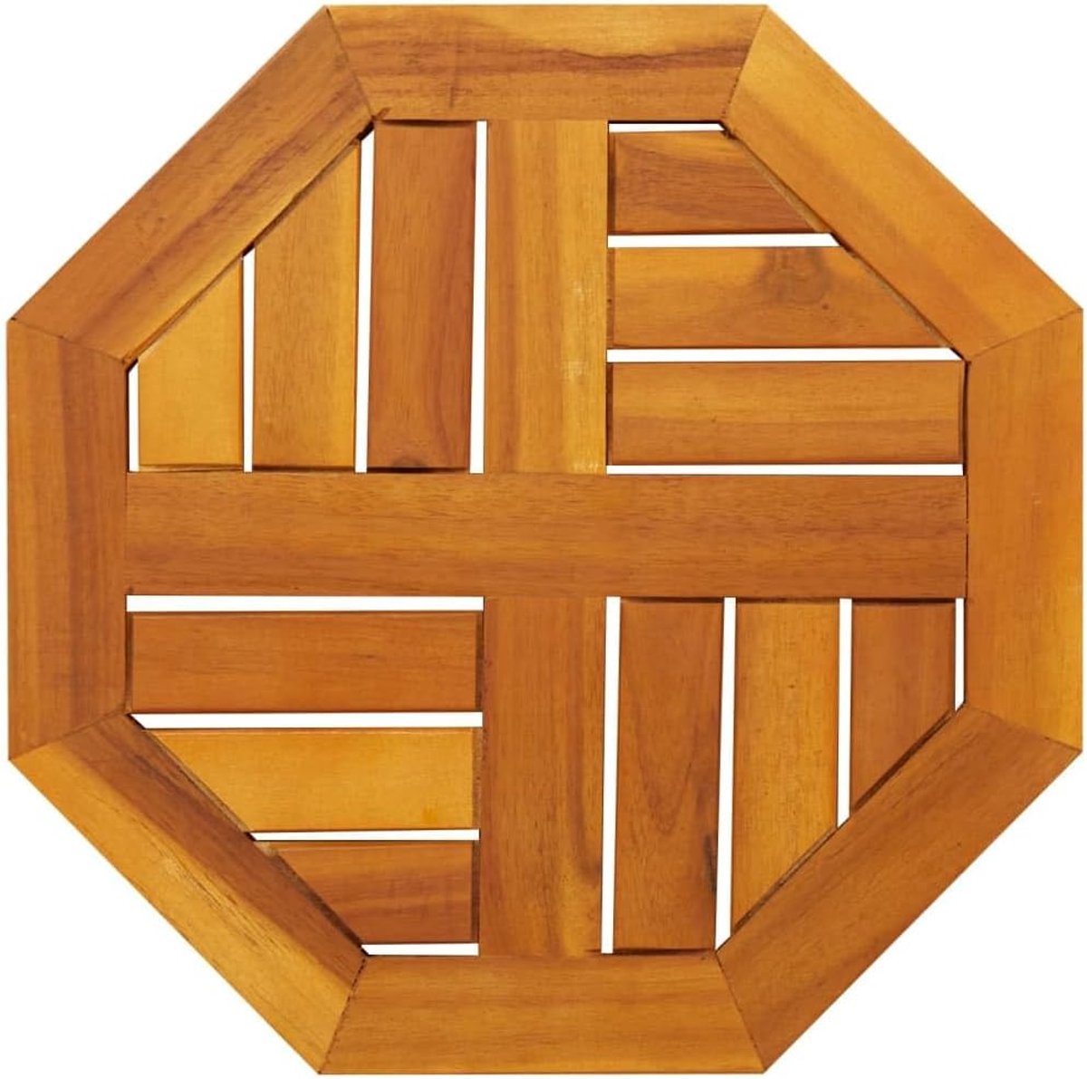 eettafelblad, vervangingsplaat voor tafel, houten tafelblad, vervangend tafelblad, geschikt voor hotel, restaurant, café, eetkamer, 40 x 40 x 2 cm, achthoekig, massief hout, acacia