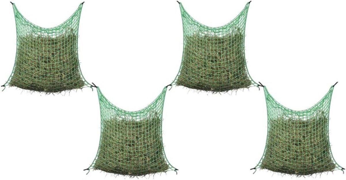 Heunnetten van hooinet, 4 stuks, vierkant, polypropyleen, 0,9 x 1,5 m