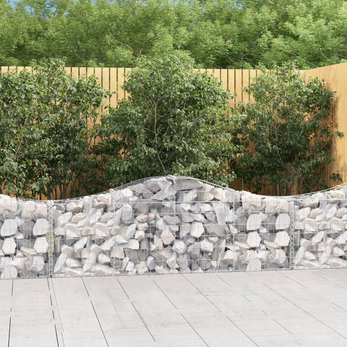 Schanskorven van verzinkt ijzer, 2 stuks, 200 x 30 x 60/80 cm, manden voor schanskorven, steenkorven, steenkorven, 3145388