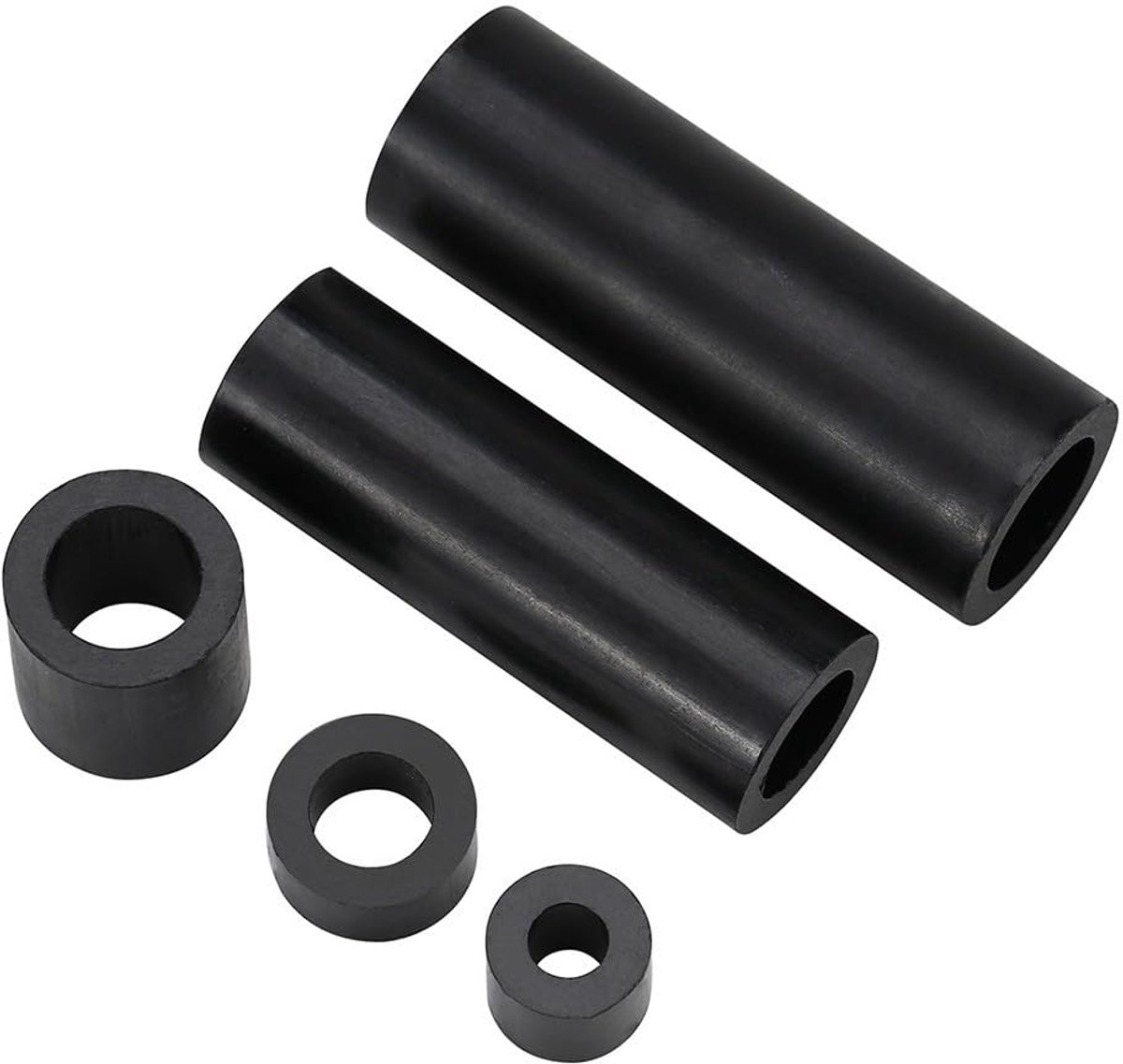Zwart Kunststof Afstandshulsjes - Niet-Gedraaid Afstandshouders Kolomspacer Ronde Ringen voor Elektronica Doe-Het-Zelf Projecten Toepassingen, M5×9×8mm, 20 Pieces