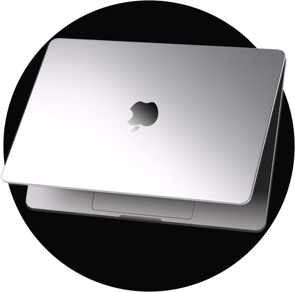 Crystal Case Compatibel met MacBook Pro 14 inch M5 M4 M3 M2 M1 Pro/Max [Kleur passend bij Mac] 2026 2025 2024 2023 2021, Ultradunne harde Hoes voor Mac Pro 14,2", Zilver Transparant