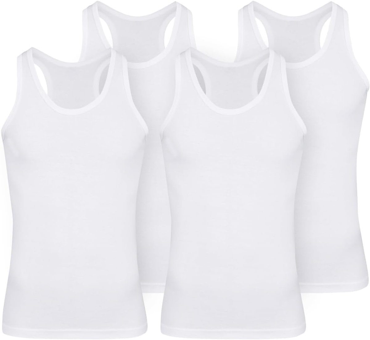 Set van 4 klassieke onderhemden voor heren | mannen katoen oksel hemd tank top