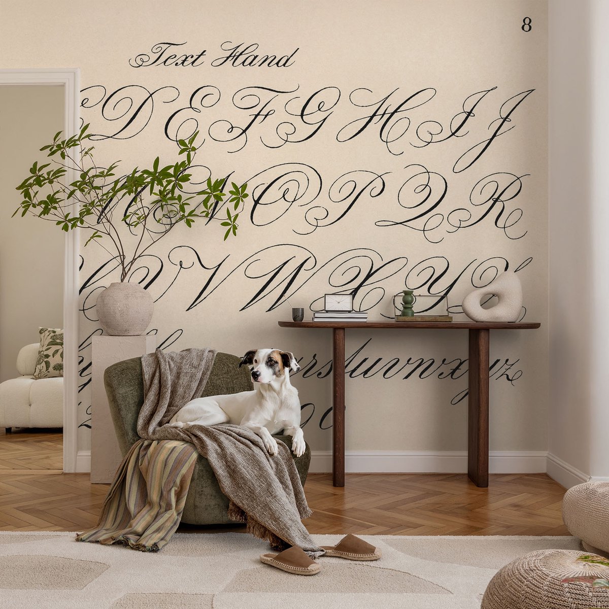 Coloray Vliesbehang - Zwart Snellijm Behang - 104x70 cm - Kalligrafisch Schrift Fotobehang Vlies - Hal behang Teksten - Muurschildering - Woonkamer behang