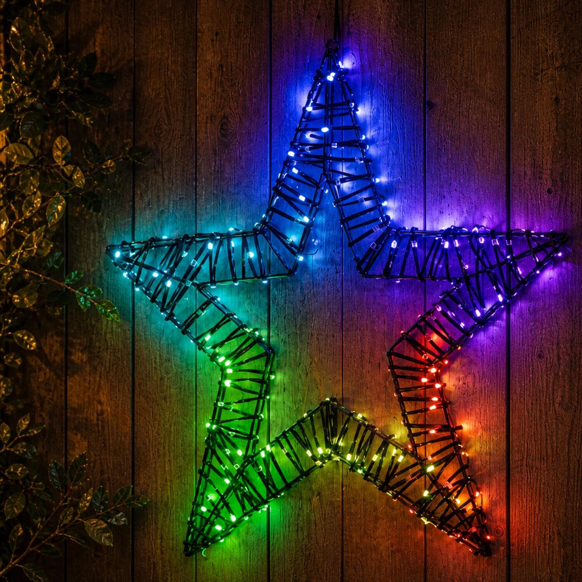 Anna's Collection Verlichte ster - 220 led lampjes - gekleurd - 56 cm - color changing effect