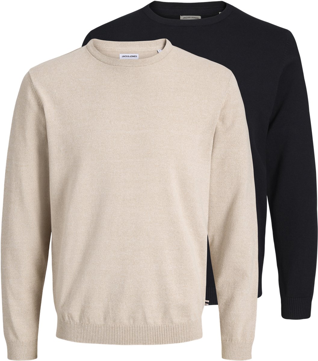 JACK&JONES - JJEBASIC KNIT CREW NECK 2PK MP Heren Trui