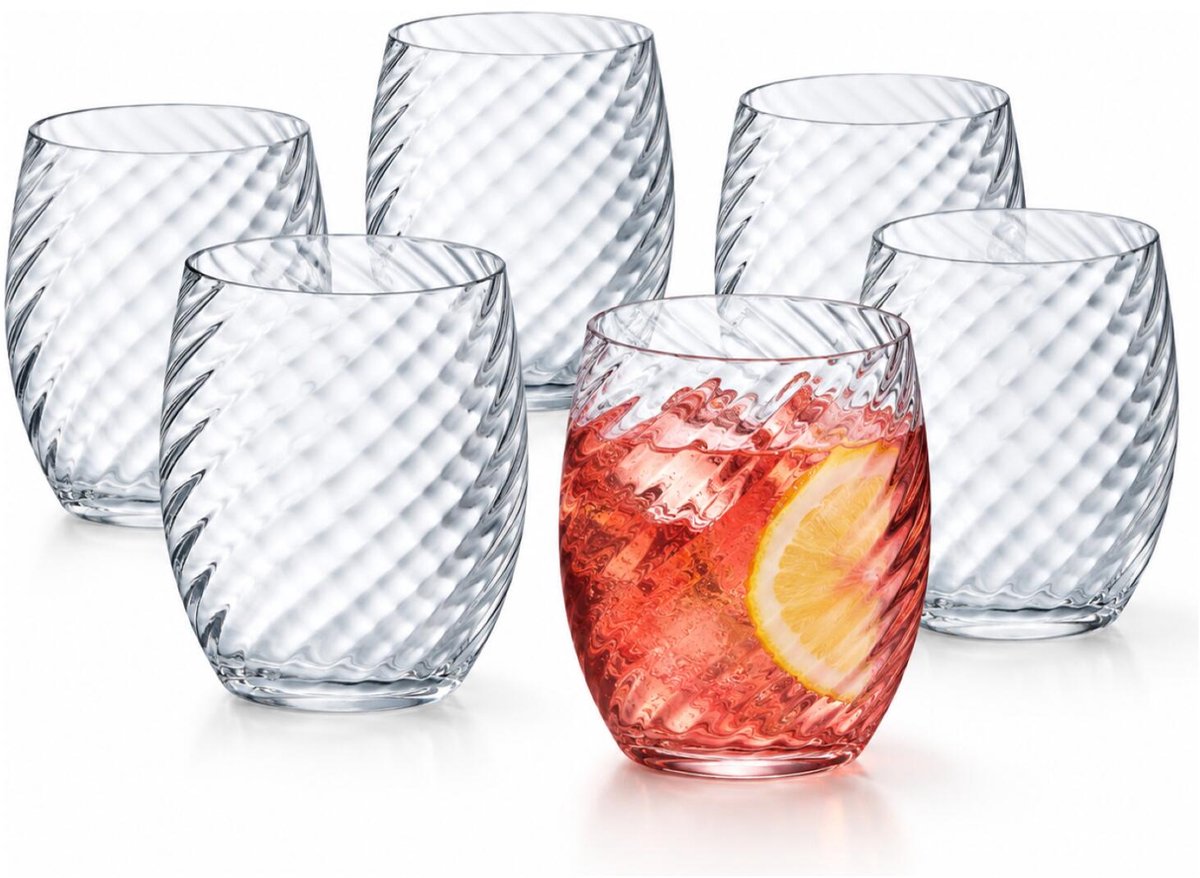 Arcoroc Drinkglazen Miracles - 6x stuks - transparant - 360 ml - Waterglazen - Tumblers - Luxe uitstraling