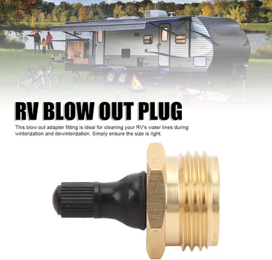 Winterize Blow Out Adapter Messing Aansluiting voor Motorhome en Travel Trailers Waterleiding Onderhoud — afbeelding 2