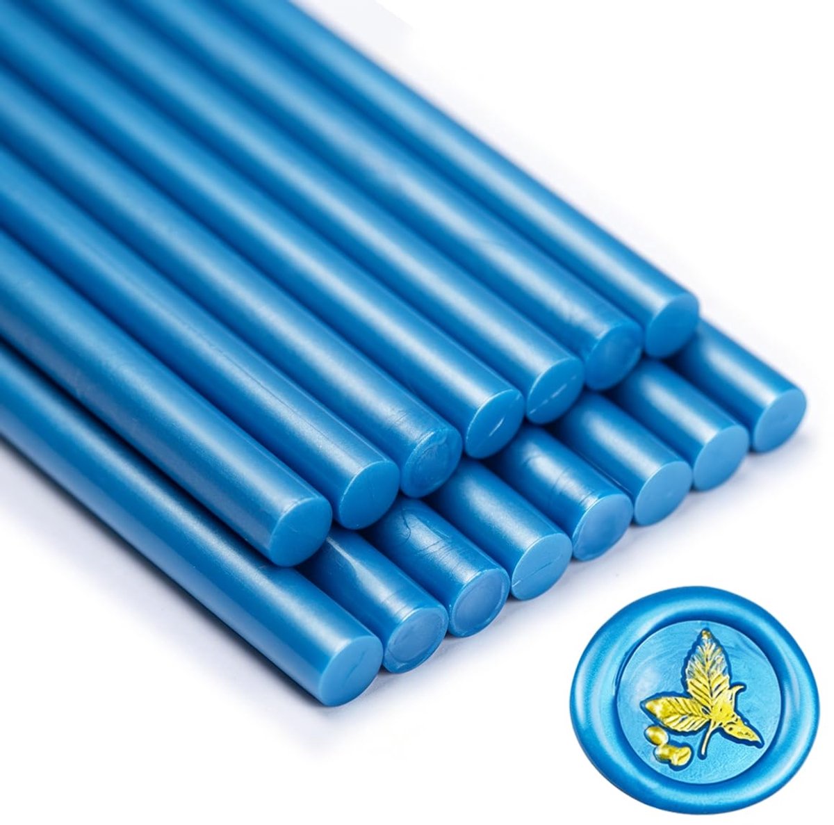 Stok, Zifospy 15 Stuks Lijmpistool Lakzegel Sticks voor Zegellak, Zegellak Sticks voor Trouwkaarten, Kaarten,Enveloppen (Sky Blue)