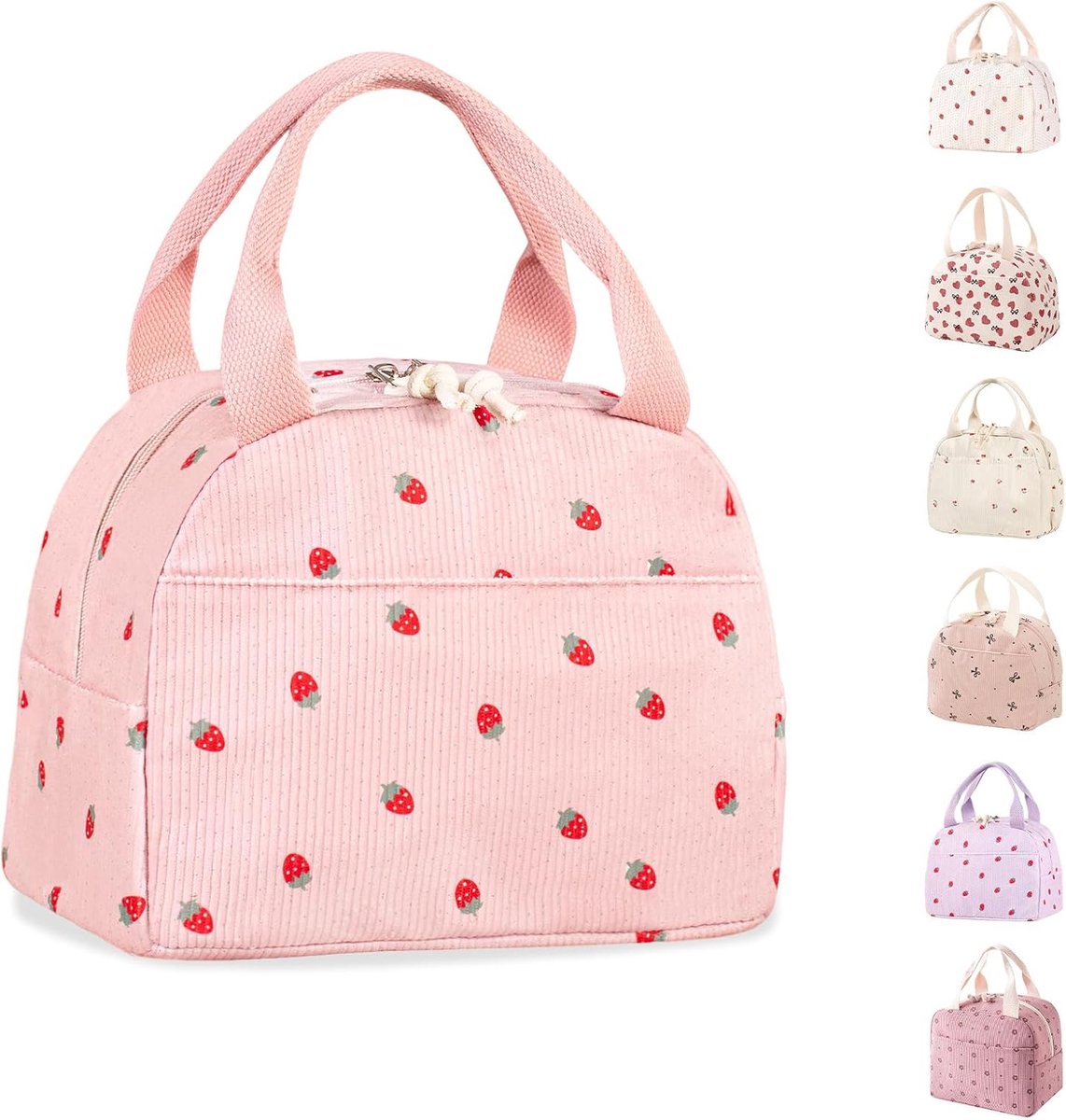 Lunchtassen voor vrouwen geïsoleerde koeltas lunchtas volwassenen verpakte lunchbox draagtas leuke dames lunchtassen voor werk picknick reizen roze preppy spullen cadeaus voor dochter