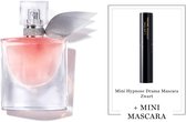 Lancôme La Vie est Belle Parfum voor Dames + Cadeau - La Vie est Belle Eau de Parfum 30ml & Cadeau: Mini Hypnose Drama Mascara Zwart 2ml Reiseformaat - Navulbare Bloemige & Fruitige Damesparfum & Travel Size Mascara - Total 32ml