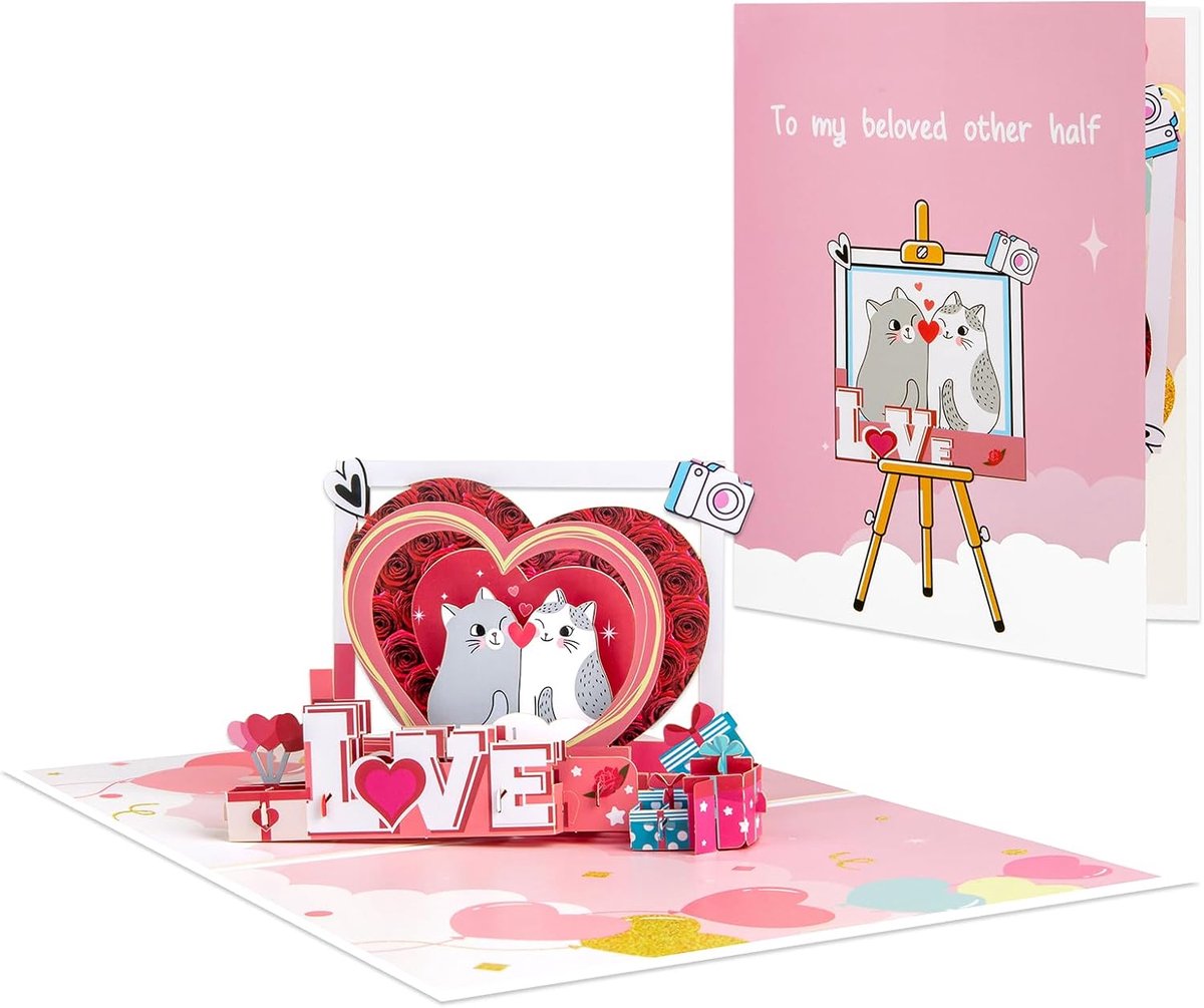 Wenskaarten, met blanco notitiekaart en envelop, verjaardagscadeaus, snoopy Valentijnsdaggeschenken, trouwkaart, bruids douchekaart, verlovingskaart, jubileumkaarten